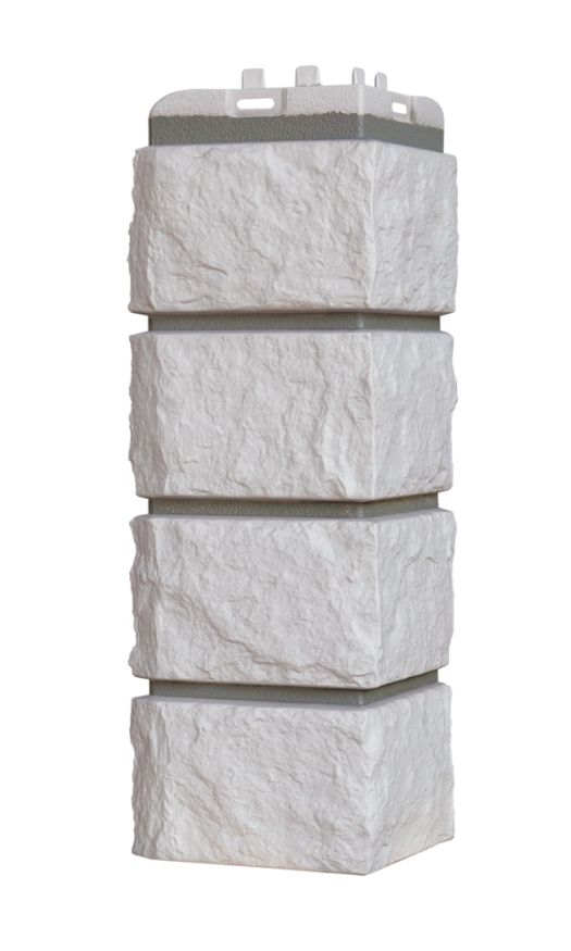 Угол наружный Grand Line, Колотый камень Design, Молочный (шов RAL 7006) купить в Нижнем Новгороде