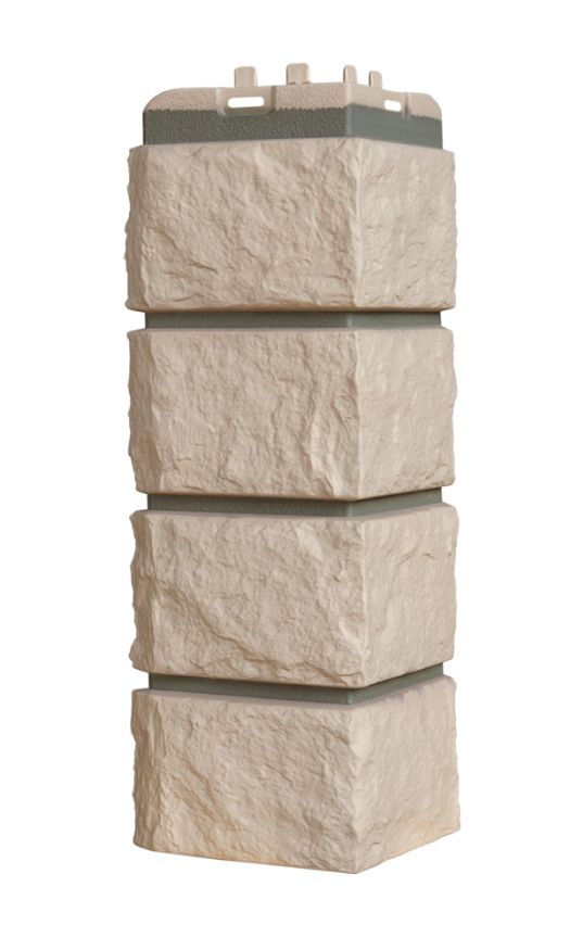 Угол наружный Grand Line, Колотый камень Design, Бежевый (шов RAL 7006) купить в Нижнем Новгороде