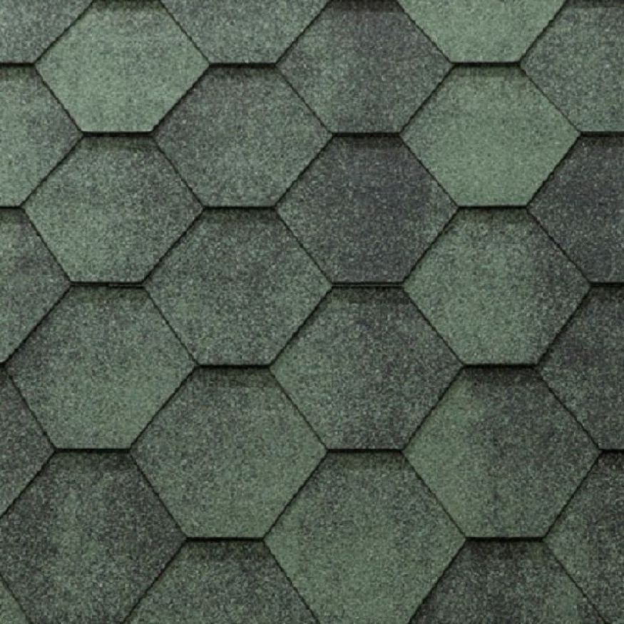 Гибкая черепица KATEPAL JAZZY в зеленом цвете купить в Нижнем Новгороде