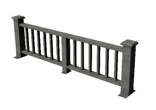 Декоративное ограждение из ДПК GRINDERDECO Троя, цвет серый базальт купить в Нижнем Новгороде