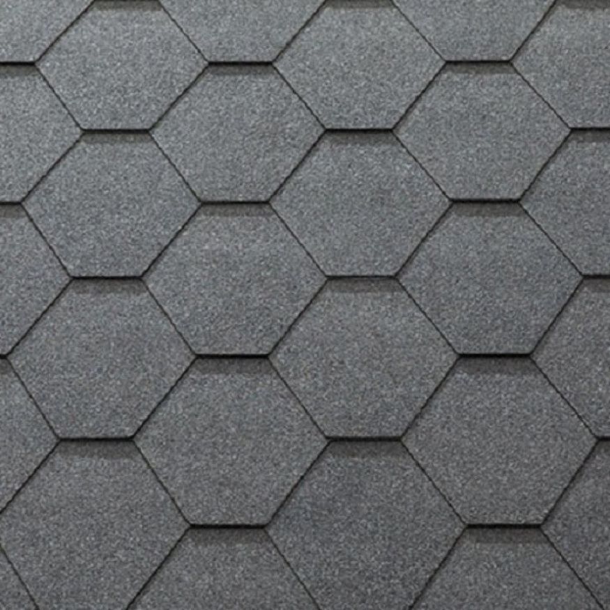 Гибкая черепица KATEPAL KL серии, серый цвет купить в Нижнем Новгороде