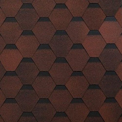 Гибкая черепица Shinglas, Оптима, Красный цвет купить в Нижнем Новгороде