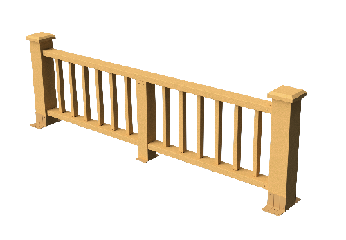 Декоративное ограждение из ДПК GRINDERDECO Троя в цвете песчаник купить в Нижнем Новгороде