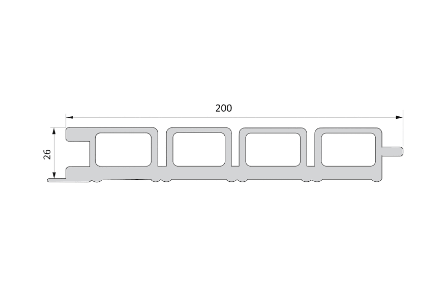 Реечная фасадная панель Ecodecking Скай Коэкструзия Бук купить в Нижнем Новгороде