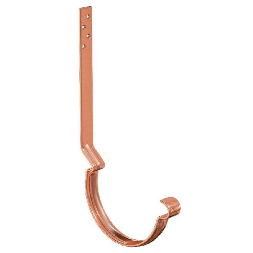 Удлинённый усиленный крюк для крепления желоба Aquasystem, медь 150/100 купить в Нижнем Новгороде