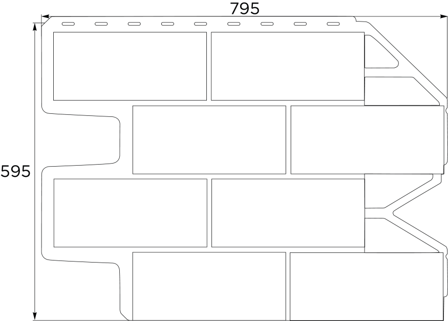 Фасадная панель FineBer Блок, Светло-коричневый купить в Нижнем Новгороде