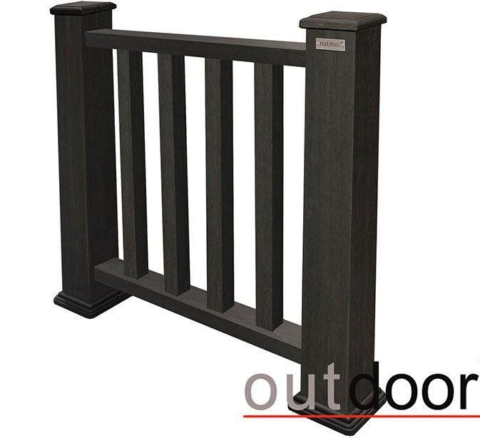Ограждение из ДПК Outdoor Classic 3D STORM черного цвета купить в Нижнем Новгороде