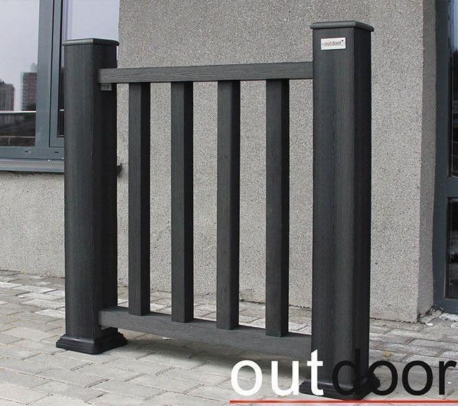 Ограждение из ДПК Outdoor Classic 3D STORM черного цвета купить в Нижнем Новгороде