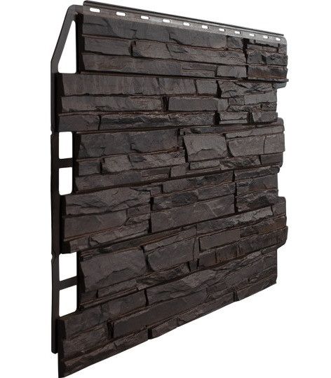 Фасадная панель Fineber, 3D Скол, Тёмный коричневый купить в Нижнем Новгороде