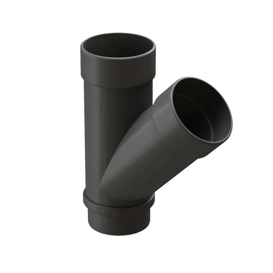 Тройник 45˚ для водостока Docke Lux, Графит купить в Нижнем Новгороде