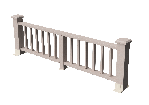 Ограждение декоративное из ДПК GRINDERDECO Троя, выбеленный дуб купить в Нижнем Новгороде