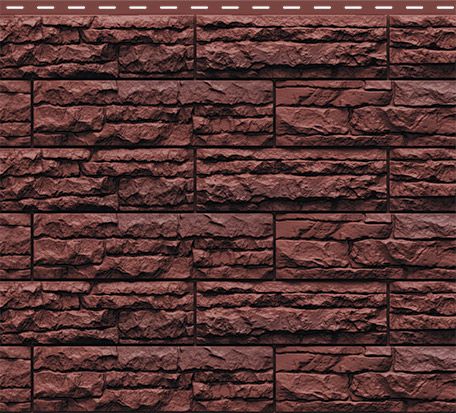 Фасадные панели Доломит, Скалистый риф премиум, Цвет Каштан купить в Нижнем Новгороде