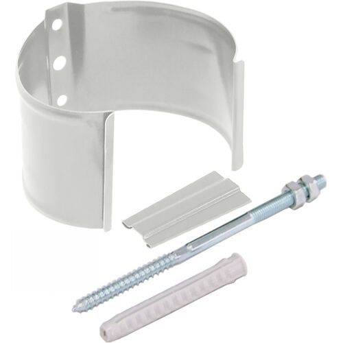 Металлический хомут для трубы на камень, Grand Line, Белый купить в Нижнем Новгороде