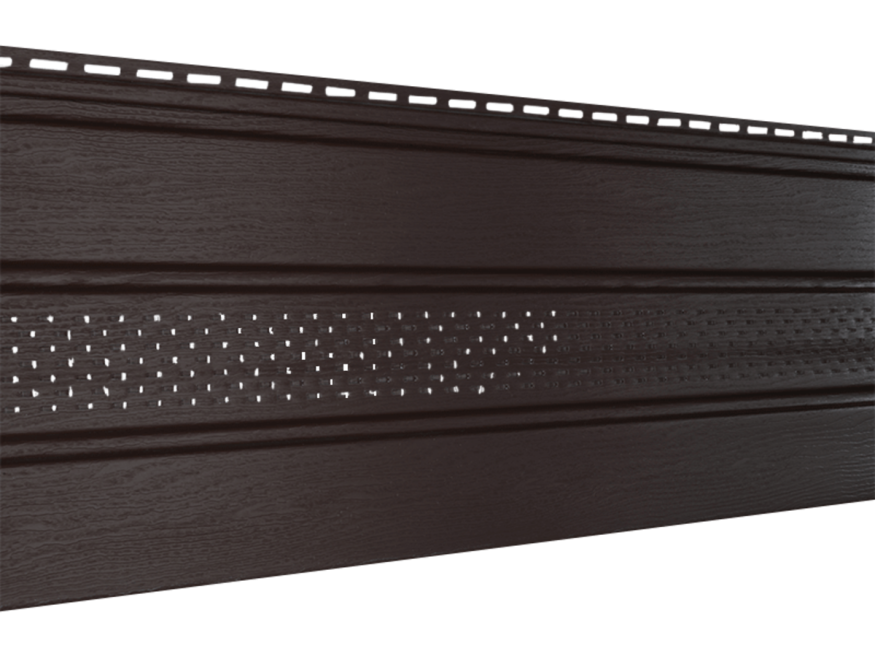 Классический софит Ю-пласт, Коричневый (с частичной перфорацией) купить в Нижнем Новгороде