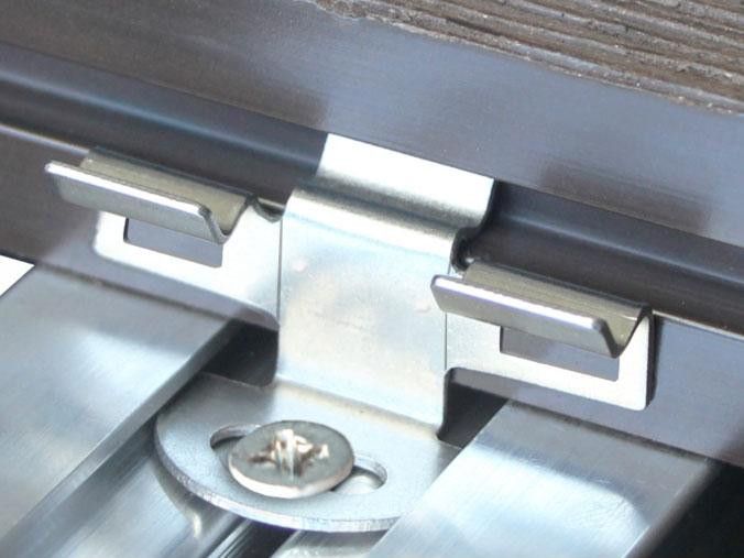 Промежуточный кляймер KRONEX № 7 для алюминиевых лаг (упаковка 100 шт.) купить в Нижнем Новгороде