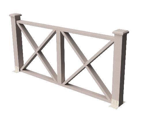 Декоративное ограждение из ДПК GRINDERDECO Тауэр в цвете выбеленый дуб купить в Нижнем Новгороде