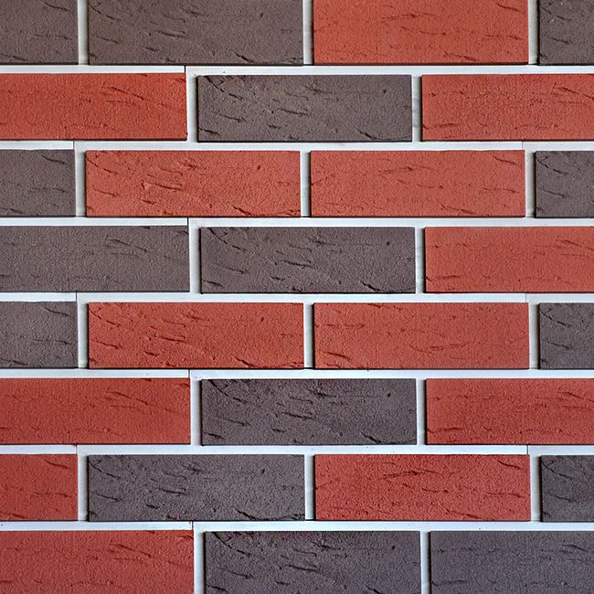 Двухцветная клинкерная фасадная плитка Кирисс Фасад, вариант №1 купить в Нижнем Новгороде