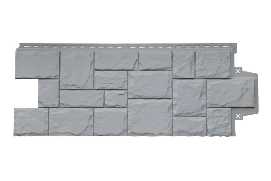 Фасадные панели Grand Line, Крупный камень Classic, Серый купить в Нижнем Новгороде