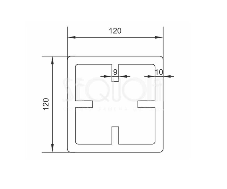 Столб SEQUOIA Evolution 3D ДЕРЕВО СЕРЫЙ купить в Нижнем Новгороде