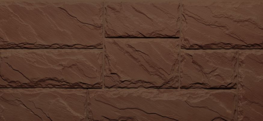 Фасадные панели Fineber, Крупный камень, Коричневый цвет купить в Нижнем Новгороде