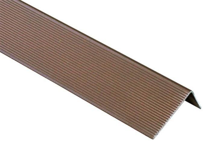 Угол алюминиевый завершающий KRONEX 51,5x30x3000 мм, коричневый купить в Нижнем Новгороде