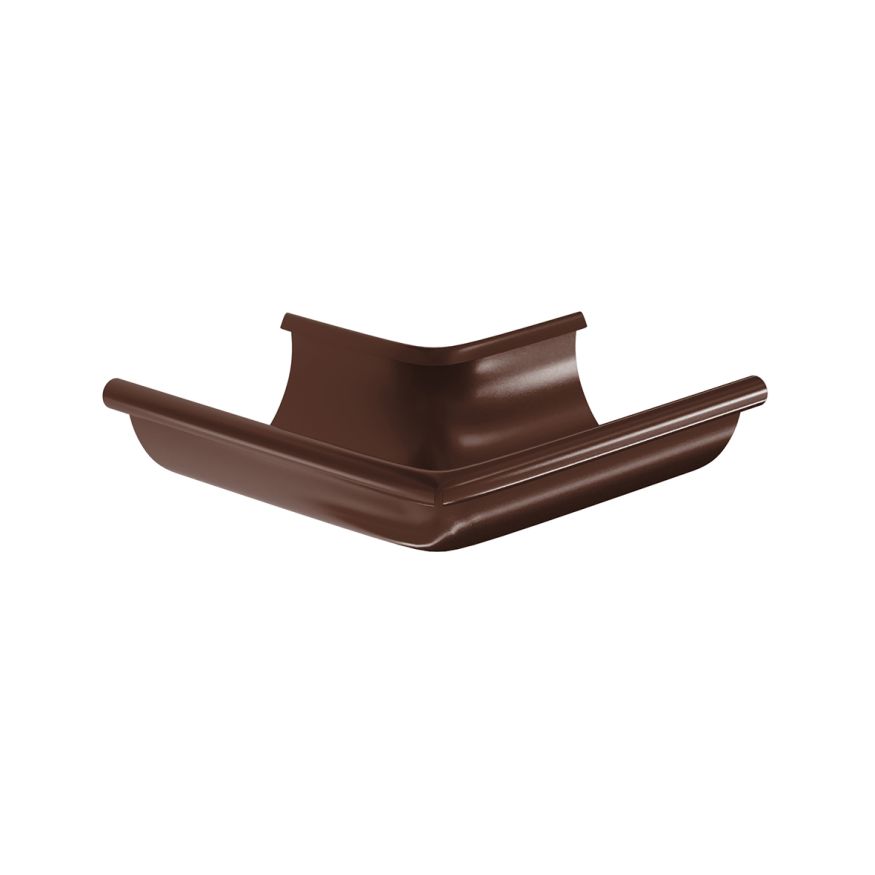 Угол желоба наружный Aquasystem, RAL 8017 Тёмно Коричневый 125/90 купить в Нижнем Новгороде