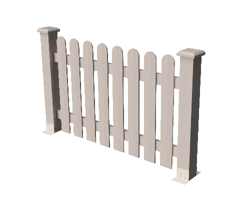 Декоративное ограждение из ДПК GRINDERDECO «Сежурне» в оттенке выбеленный дуб. купить в Нижнем Новгороде