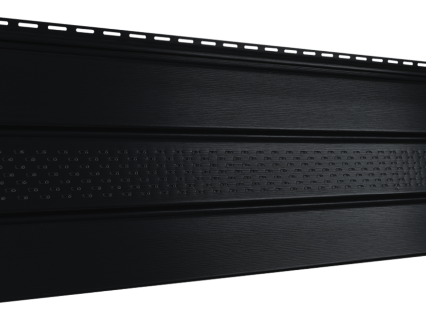 Софит PRO классический Ю-Пласт, Черный (с частичной перфорацией) купить в Нижнем Новгороде