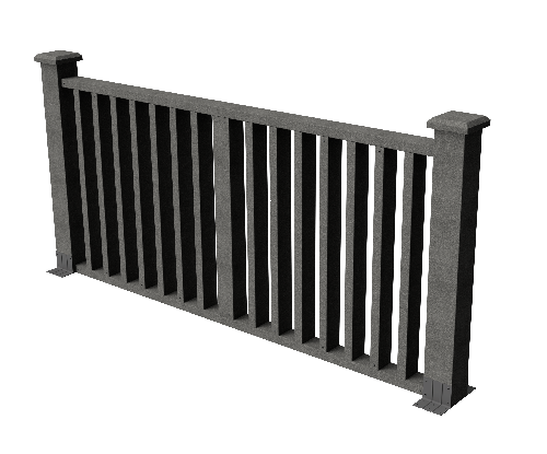Декоративное ограждение из ДПК GRINDERDECO Риальто в цвете серый базальт купить в Нижнем Новгороде