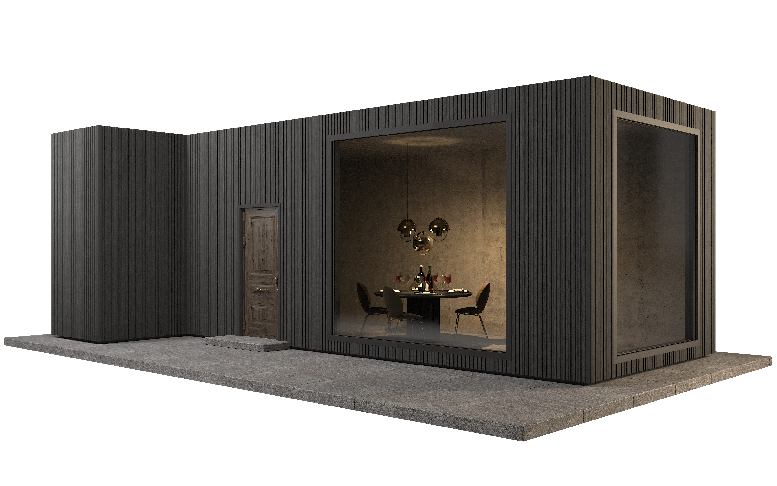 Фасадная панель GRINDERDECO, ДПК, двухсторонняя, цвет Серый базальт купить в Нижнем Новгороде