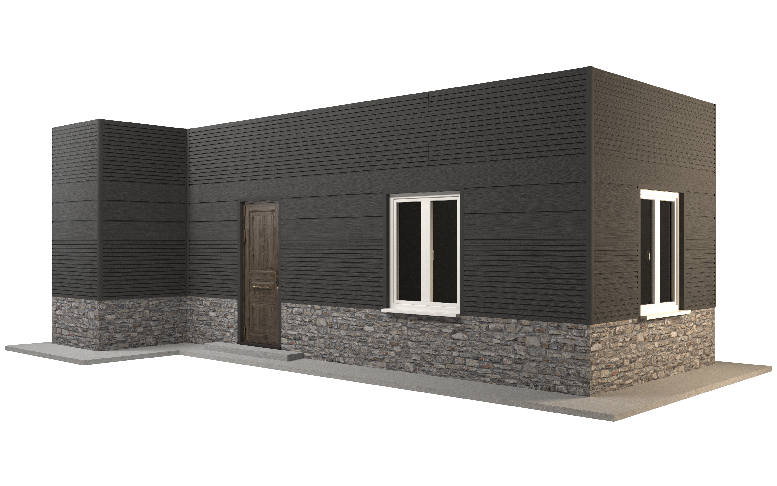 Фасадная панель GRINDERDECO, ДПК, двухсторонняя, цвет Серый базальт купить в Нижнем Новгороде