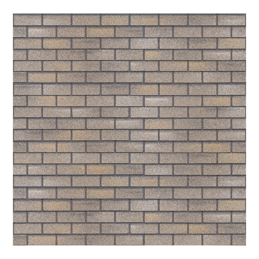 Битумная фасадная плитка Технониколь HAUBERK, кирпич Серо-бежевый, 2 кв.м. купить в Нижнем Новгороде