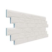 Фасадная термопанель Доломит Венецианский кирпич 20мм, Белоснежный