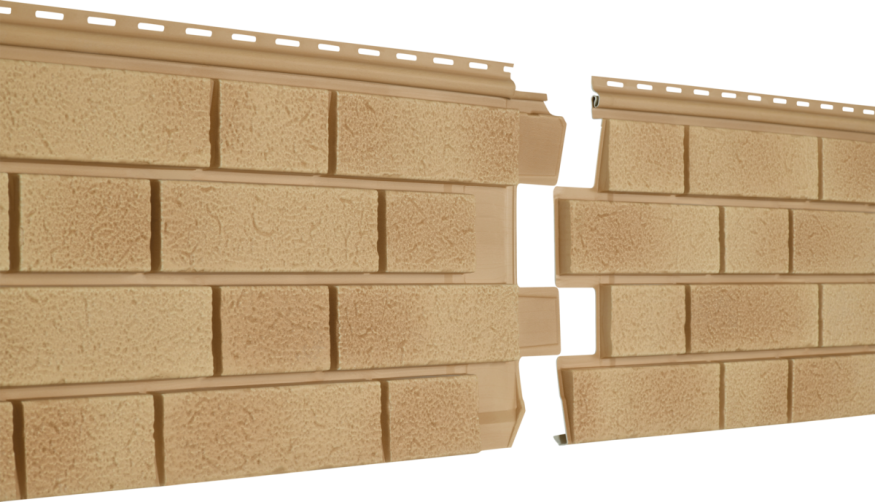 Фасадная панель Ю-пласт Стоун Хаус S-Lock Клинкер Балтик, Светлая медь купить в Нижнем Новгороде