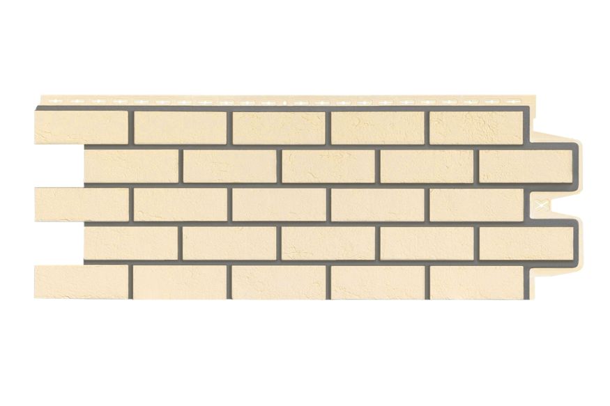 Фасадная панель Grand Line, Состаренный кирпич Design, Бежевый, шов RAL 7006 купить в Нижнем Новгороде
