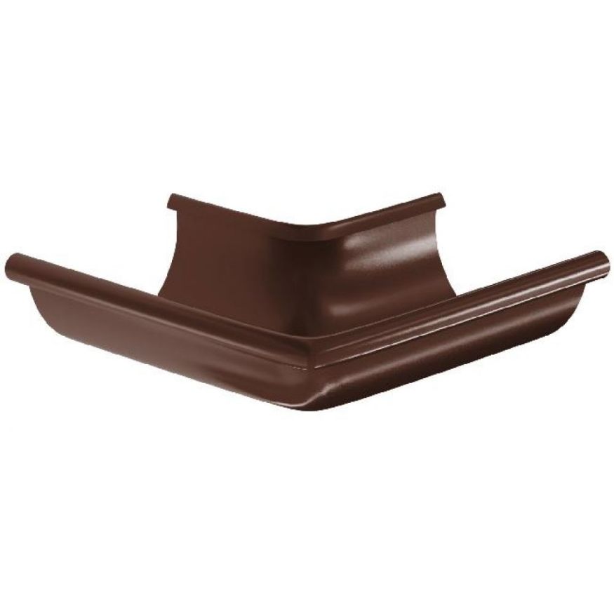 Угол желоба наружный 90° Aquasystem, цвет коричневый RAL 8017, размер 125/90. купить в Нижнем Новгороде