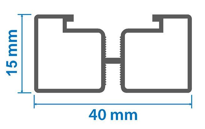 Алюминиевая опорная лага KRONEX Slim 40x15x3000 мм купить в Нижнем Новгороде