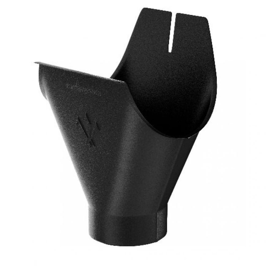 Воронка желоба Aquasystem, цвет RAL 9005 Черный, размер 125/90. купить в Нижнем Новгороде