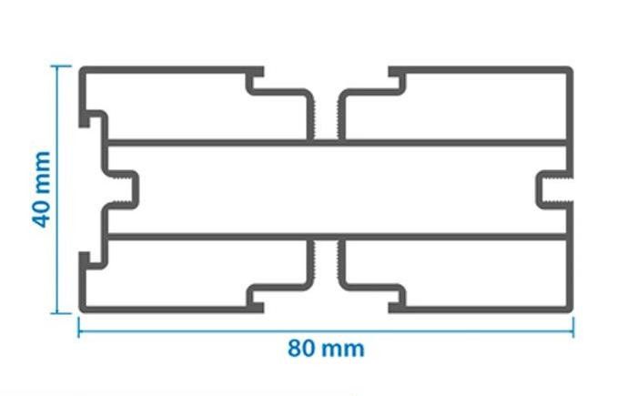 Алюминиевая лага KRONEX 80x40x3000 мм конструктивная купить в Нижнем Новгороде