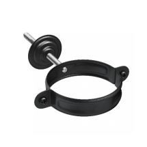 Комплект креплений для трубы Aquasystem, RAL 9005 Черный 125/90