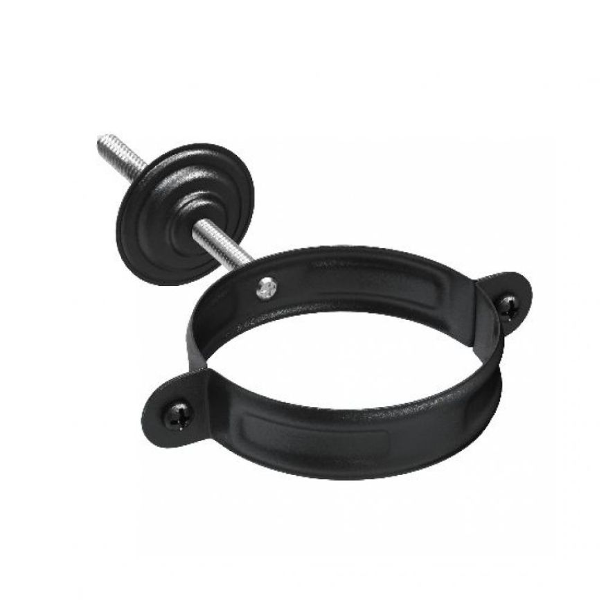 Комплект креплений для трубы Aquasystem, RAL 9005 Черный 125/90 купить в Нижнем Новгороде