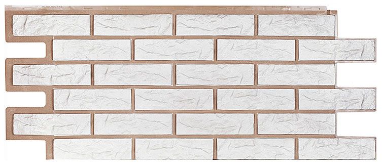 Фасадная панель Т-Сайдинг, Кирпич Лондон Брик Белый купить в Нижнем Новгороде
