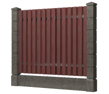 Заборная доска GRINDERDECO, ДПК, текстура &amp;quot;дуб&amp;quot; Мербау.