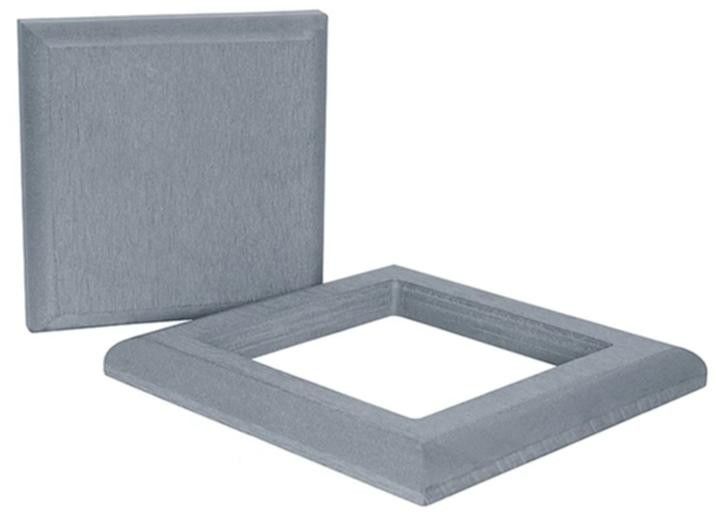 Комплект крышка и юбка ДПК для столба Polivan DENPASAR серого цвета купить в Нижнем Новгороде