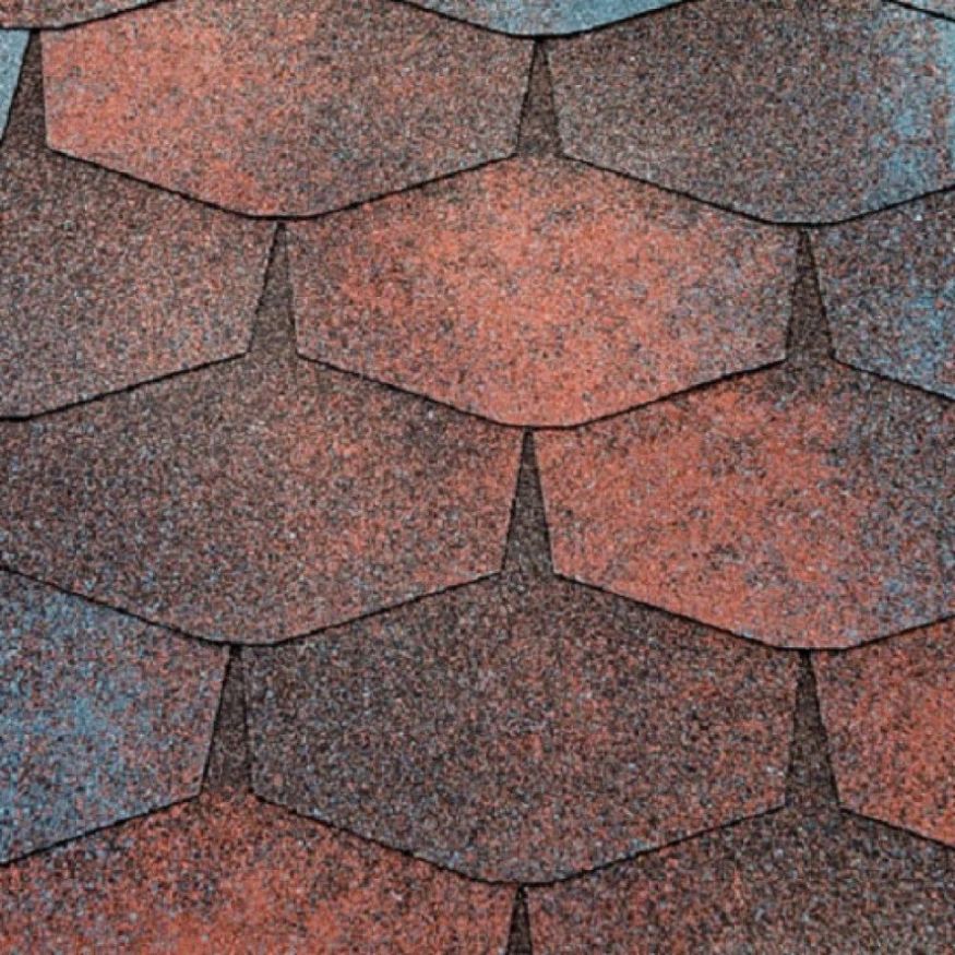 Гибкая черепица KATEPAL FORTE Ямайка серый с красным купить в Нижнем Новгороде