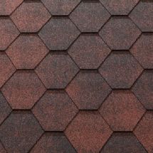 Гибкая черепица KATEPAL JAZZY красного цвета