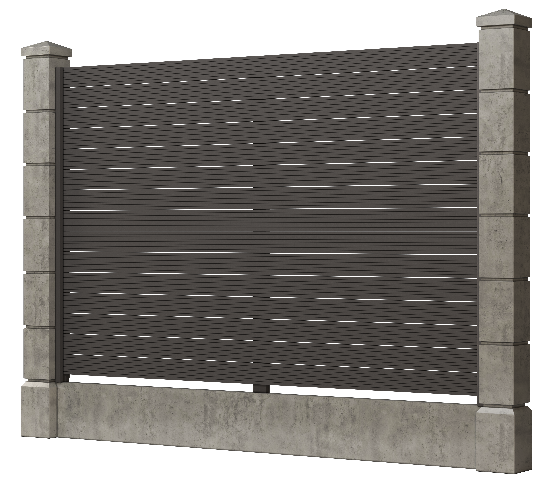 Заборная доска GRINDERDECO, ДПК, с тиснением &amp;quot;дуб&amp;quot;, цвет Асфальт. купить в Нижнем Новгороде