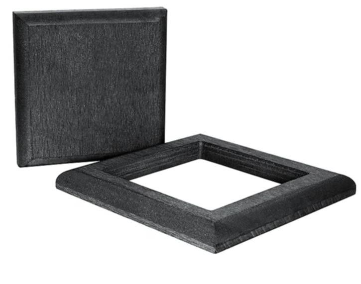 Комплект крышки и юбки из ДПК для столба Polivan DENPASAR черного цвета. купить в Нижнем Новгороде