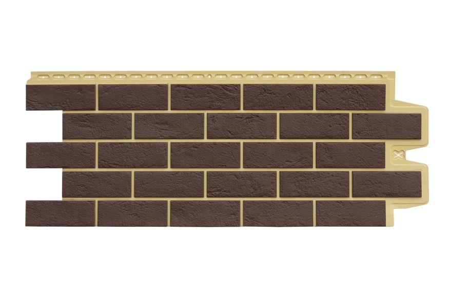 Фасадная панель Grand Line, Состаренный кирпич Design Plus, Каштан (Песочный шов) купить в Нижнем Новгороде