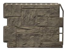 Фасадная панель Фасайдинг Дачный Туф 3D Серый